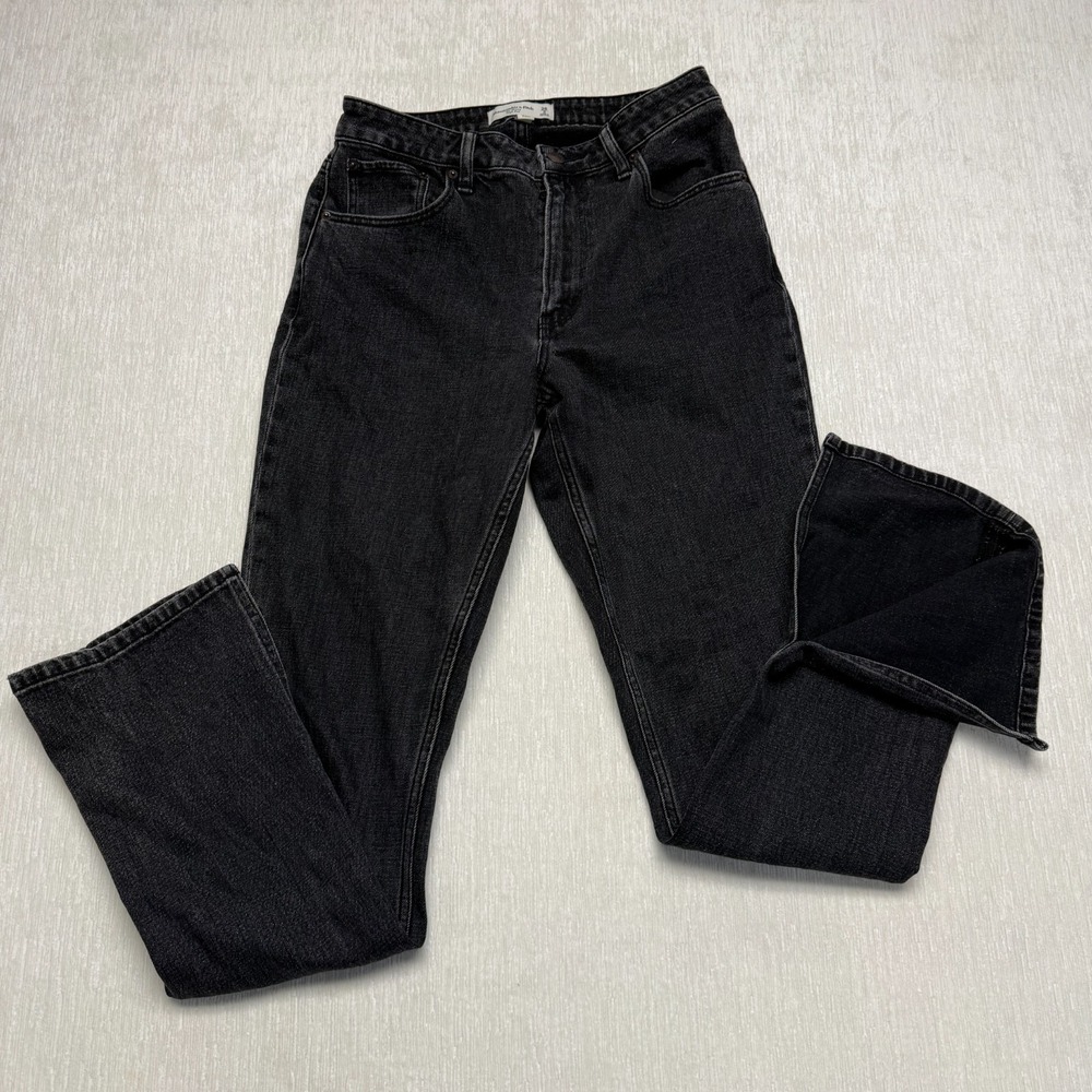 Abercrombie & Fitch The Skinny High Rise Curve Love Jeans Women 2/26 Black Slit